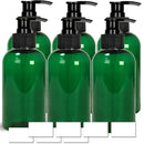 EZProUSA Empty Plastic Pump Bottles Shampoo Conditioner Lotion with Waterproof Labels, Essential Oils Refillable BPA-Free Leak-Proof, 16oz, Pack of 6 EZPRO USA