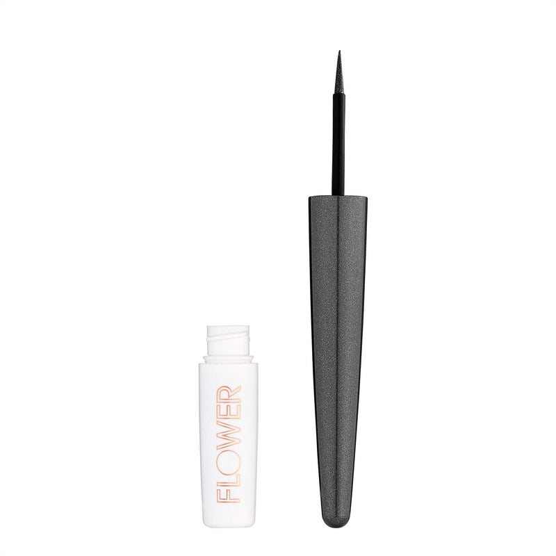 FLOWER BEAUTY Liquid Kajal Blendable Eyeliner | EYE Liner meets Eyeshadow | Rich, Intense Color | Straight Line or Smolder Blend | Smoldering FLOWER BEAUTY
