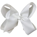 Hair Clips Boutique Hair Bows Alligator Clip for Women Girl Hairpin 6 Inch TSFJ02 (2pcs White) Patiky