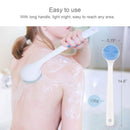 Silicone Back Scrubber for Shower, Back Washer Brush Long Handle with Super Soft Bristles, Bath Body Shower Exfoliator Brush for Men and Women, BPA Free, Non-Slip V-TOP