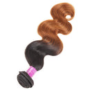 Ombre Body Wave Hair Bundles Ombre Brown Two Tone 1B 30 Body Wave Human Hair Extension Bundles Black Roots to 30