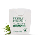 Desert Essence Tea Tree Oil Dental Floss - 50 yards - Naturally Waxed w/Beeswax - Thick Flossing No Shred Tape - On the Go - Removes Food Debris Buildup - Cruelty-free Antiseptic Desert Essence