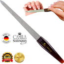Camila Solingen CS19 8" Large Professional Sapphire Metal Nail File Pointed for Fingernail and Toenail Care. Double Sided Coarse Fine for Manicure/Pedicure. Made of Stainless Steel, Solingen Germany Camila Solingen