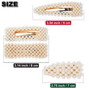 IoYoI 4 Pcs Pearl Hair Clips for Women Girls Fashion Sweet Artificial Pearl Alligator Clips Barrettes Bobby Pins Snap Clips Decorative Hair Accessories for Party Wedding Daily Applies IoYoI