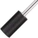 PANA Professional 3/32" Shank Size - Flat Top Large Barrel Silver Carbide Bit - Nail Drill Bit for Dremel Machine (Silver, Gold, DLC Black) (Medium, DLC Black) PANA