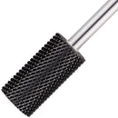 PANA Professional 3/32" Shank Size - Flat Top Large Barrel Silver Carbide Bit - Nail Drill Bit for Dremel Machine (Silver, Gold, DLC Black) (Medium, DLC Black) PANA