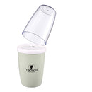 Toothbrush Cup Portable Toothbrush Holder Multifunction Travel Cup Organizer Toothbrush Case and Carrier for Bathroom School Business Trip (Green) Jeopace