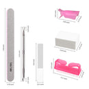 Nail Polish Remover Clips,MORGLES Nail Polish Gel Remover Tools Kit with 10pcs Nail Clips for Polish Removal 300 Nail Remover Pads Cuticle Pusher 100/180 Nail File Glass Nail File Nail Brush,6 Pack MORGLES