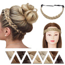 Braided Headband Hair Chunky Braided Headband Plaited Hair Band Wide Plaited Braids Elastic Stretch Braid Hairband Synthetic Hairpiece For Girls And Women (Large-five strands braided, 26/613) S-noilite