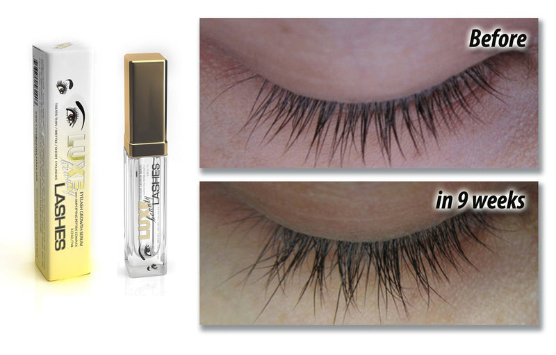 Luxe Beauty Lashes Eyelash Growth Serum - Longer, Fuller, Lush Lashes and Eyebrows - all Natural Lash and Thicker Eyelashes and Fuller Eyebrows - 0.23 ounce LUXE Beauty Lash & Brow Growth Products