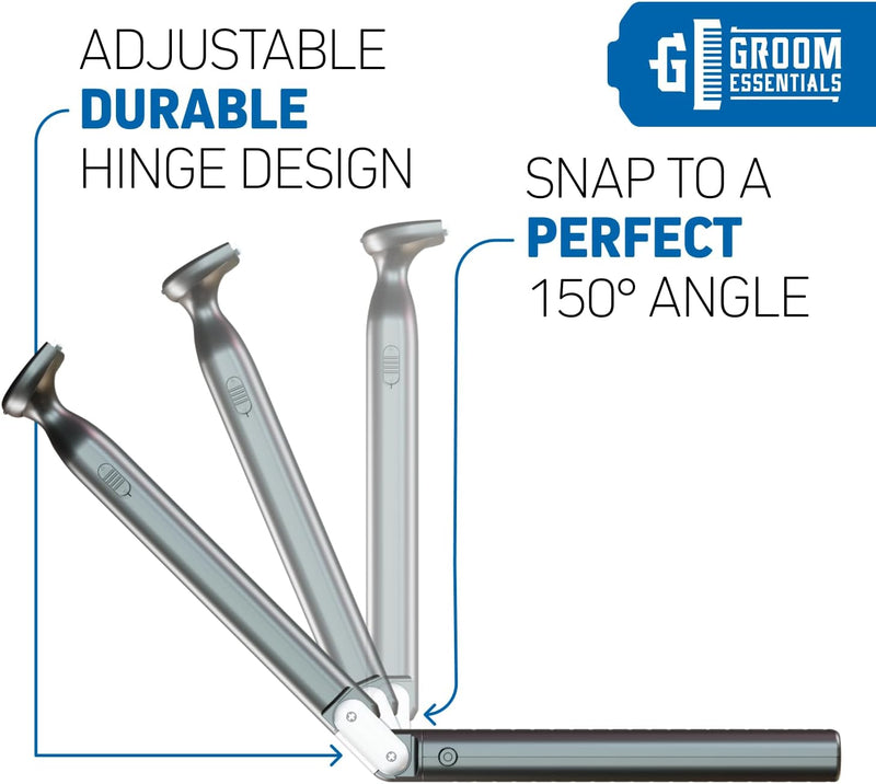 Chargeworx Electric Back Shaver and Hair Trimmer for Men Body Groomer with Extendable Back Blade Electric Razor for Hard to Reach Areas Back Shavers and Manscaping Tool for Men Battery Powered Infinity Warehouse