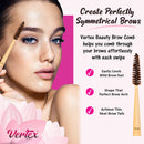 Vertex Eyebrow Brush Spoolie Comb - For Eyebrows Blending Brow Pomade | Small Angled Eyelash Brush For Longer Lashes Vertex