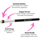 Mineral Powder Eyeshadow Makeup Brush – Small Mini Round Top Kabuki, Synthetic Dome Smudge Eye Shadow Brushes for Blending Smoky Eye, Setting Concealer Liquid Cream Cosmetics, Cruelty Free Beauty Junkees