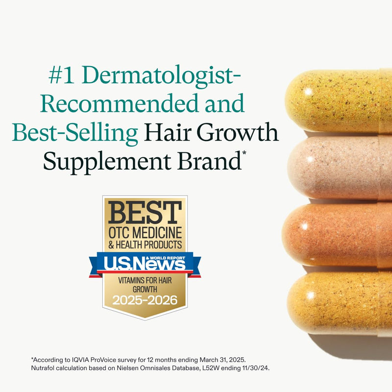 Nutrafol Postpartum Hair Growth Supplements, Clinically Tested for Visibly Thicker Hair and Less Shedding, Breastfeeding-Friendly - 1 Month Supply, 1 Refill Pouch Infinity Warehouse