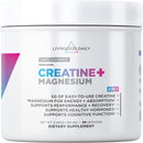 Livingood Daily Creatine + Magnesium Powder, Unflavored | 5g Micronized Creatine Monohydrate with Magnesium for Energy, Muscle Recovery & Performance | 30 Servings Infinity Warehouse