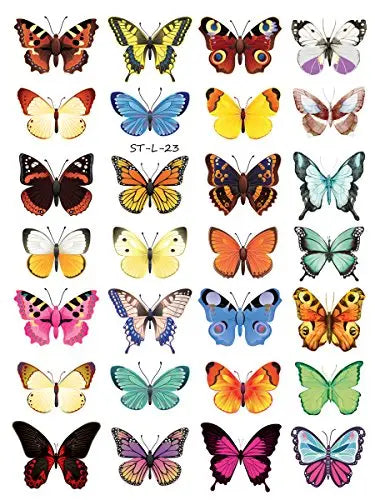 Supperb® Temporary Tattoos - Butterflies (28 Butterflies) Supperb