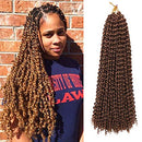 8 Packs Passion Twist Hair 18 Inch Passion Twist Crochet Hair Ombre Water Wave Crochet Braiding Hair Extensions (18 inch, 30