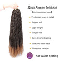 7 Packs Passion Twist Hair 22 Inch Water Wave Synthetic Braids for Passion Twist Crochet Braiding Hair Goddess Locs Long Bohemian Curl Hair Extensions (22Strands/Pack, T27