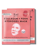Rael Hydrogel Masks, Deep Hydration Skincare (Collagen PDRN, 4 Ct) | Peptides & Hyaluronic Acid, Moisturizing, Advanced PM Routine for Glowing Skin, Daily Korean Skin Care Infinity Warehouse