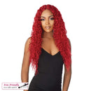 It's A Wig Iron Friendly Synthetic Gorgeous Long Length Layered Wavy Style Center Part 5G True HD Transparent Swiss Lace Front - SWISS LACE QUINNIE (SIENNA COPPER) It's a Wig