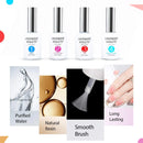 Dip-Powder Gel-Liquid-Set with Activator, Base-Top Gel and Brush Savor 0.5oz/Bot Dipping-Powder Acrylic-Nail Manicure Pedicure J775 Lavender Violets