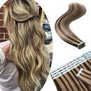 80g/pack Remy Tape in Hair Extensions Human Hair 12 Inch 40pcs Highlight