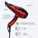 1875W Tourmaline Hair Dryer Ionic Frizz Control Fast Drying Blow Dryer Professional Hairdryer 2 Speed and 3 Heat Settings, Concentrator & Diffuser & Pik, Cool Shot BERTA