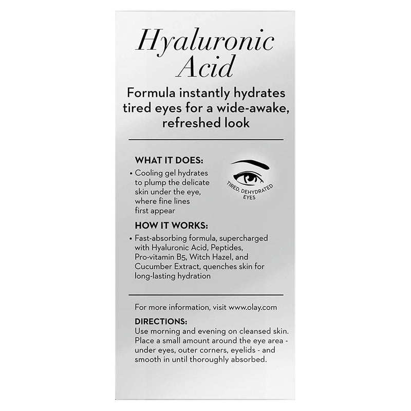 Olay Deep Hydrating Eye Gel with Hyaluronic Acid for Tired Eyes, 0.5 fl oz Olay