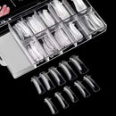 Nail Extension Form Tips Clear 100pcs Poly Gel Acrylic Nails Mold Artificial Dual Forms System UV Gel DIY Polish Manicure Tool 100PCs/Case with Scale Beuniar