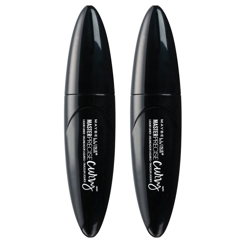 Maybelline New York Master Precise Curvy, Black, 2 Count Maybelline New York
