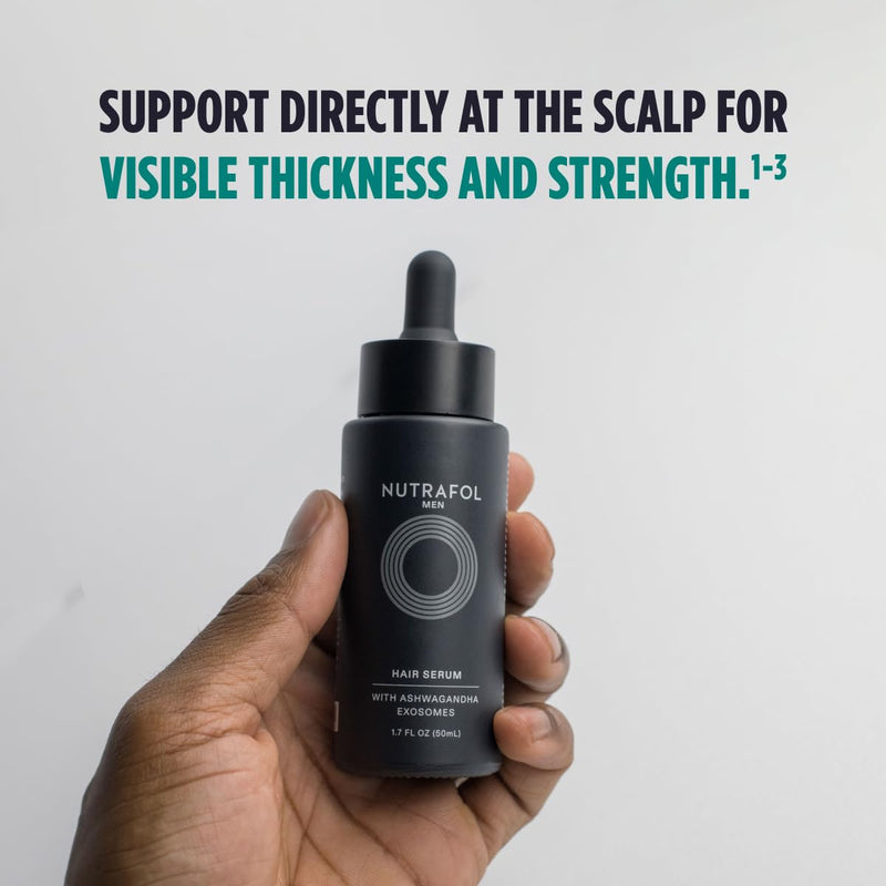 Nutrafol Men's Hair Growth Supplement and Hair Serum, Clinically Tested for Visible Thickness and Strength - 1 Month Supply, 1.7 Fl Oz Bottle Infinity Warehouse
