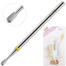 USA PANA Professional 3/32" Shank Size - Small Pear Shape Silver Carbide Bit Extra Fine Grit - Nail Drill Bit for Manicure Dremel Machine PANA