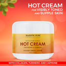 Majestic Pure Hot Cream - for Cellulite, Soothing, Relaxing, Tightening & Slimming - with Collagen, Turmeric, Vitamin A, E, - Body Firming Cream, 4 oz MAJESTIC PURE