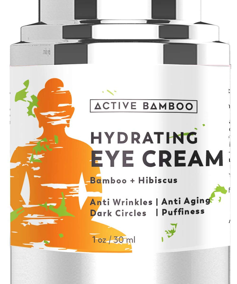 Anti Aging Eye Cream Dark Circles Wrinkles Eye Bags Fine Lines Puffiness. Best Anti Aging Eye Cream Moisturizer for Wrinkles, Crows feet, Puffy Eyes Active Bamboo