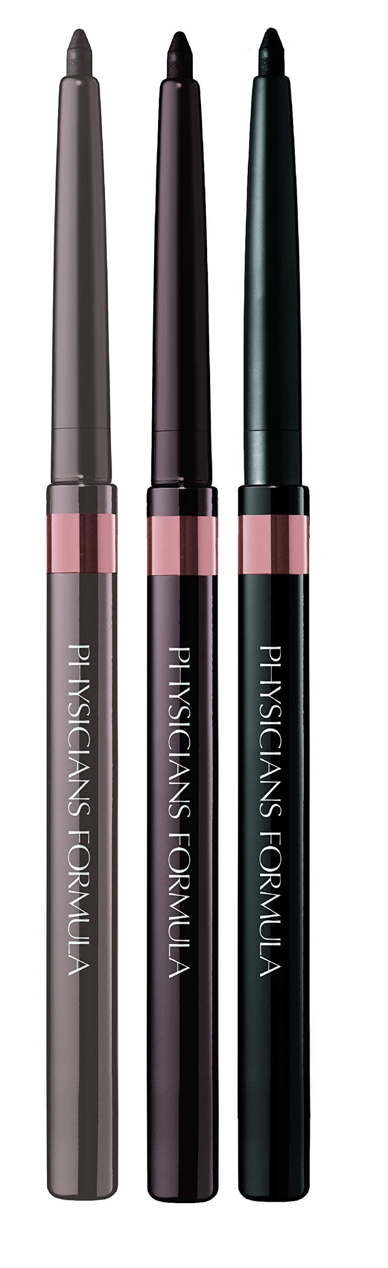 Physicians Formula Shimmer Eyeliner Pencil Set Of 3, Black, Dark Brown, Brown, Custom Eye Enhancing Eyeliner Trio, Universal Looks Collection Nude Physicians Formula