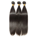 8 Inch Human Hair Weft Sew In Natural Black Brazilian Hair 3 Bundles Short Silky Straight Unprocessed Hair Weave Extensions for Women 8"x3