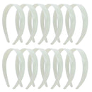 Timoo 20 Pcs Plastic Headbands, 1" Wide No Teeth Hair BandsAccessories for DIY & Craft - Perfect for Girls, Women (White) Timoo
