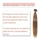 U Tip Pre Bonded Remy Human Hair Extensions 100 Strands Per Package Nail Tip Italian Keratin Fushion Hairpiece Long Straight Silky For Women