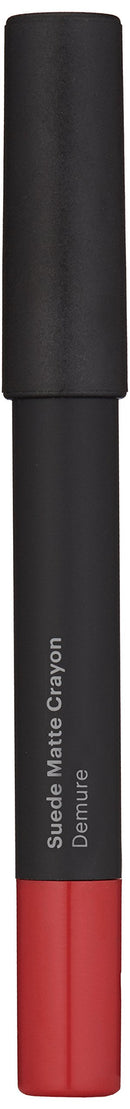 Glo Skin Beauty Suede Matte Lip Crayon in Demure - Earthy Mauve - Chunky Long Lasting Lipstick, 7 Shades, 2.5 g Glo Skin Beauty