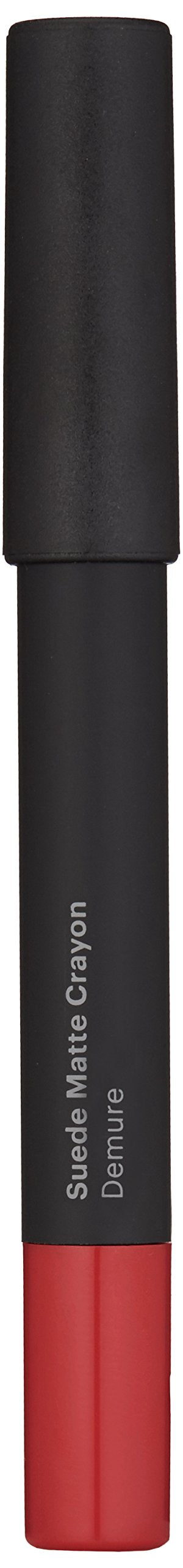 Glo Skin Beauty Suede Matte Lip Crayon in Demure - Earthy Mauve - Chunky Long Lasting Lipstick, 7 Shades, 2.5 g Glo Skin Beauty