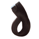 40 Pieces 100g Tape in Human Hair Extensions Rooted Dark Brown 20 inch Skin Weft Tape on Long Straight Remy Hair Seamless Invisible Double Sided for Women