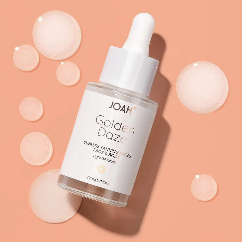 JOAH Sun & Seoul Golden Daze Sunless Tanning Drops, Medium/Deep, 1.01 Fl Oz (Pack of 1) JOAH