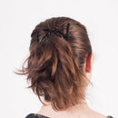 Stretchy Hair Clip for Thick Long Curly Hair - Perfect for Easy Ponytails, UpDos and Twists (Large Tortoise Brown Decorative Cut Glass Beads) HairZing