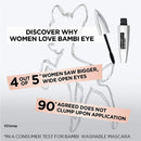 L'Oreal Paris Bambi Eye Washable Mascara, Doe Eyes, Lasting Volume, Length & Lift, Definition, No Clumping, No Smudging, Black Brown, Washable Black Brown, 0.28 Fl Oz L'Oreal Paris