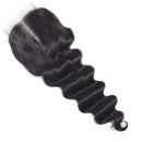Brazilian Human Hair Closure 20inch 4x4 Loose Deep Weave Lace Closure Middle Part Hand Made Loose Deep Lace Front Closure Natural Black Brazilian Virgin Hair Top Swiss Lace Closure Afrodiva