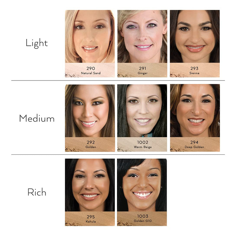 Emani Flawless Matte Powder Foundation - Medium to Full Coverage, Lightweight & Nourishing - Crease-Free & Non-Caking Finish - 12 Grams, Deep Golden (Medium Tan) Emani