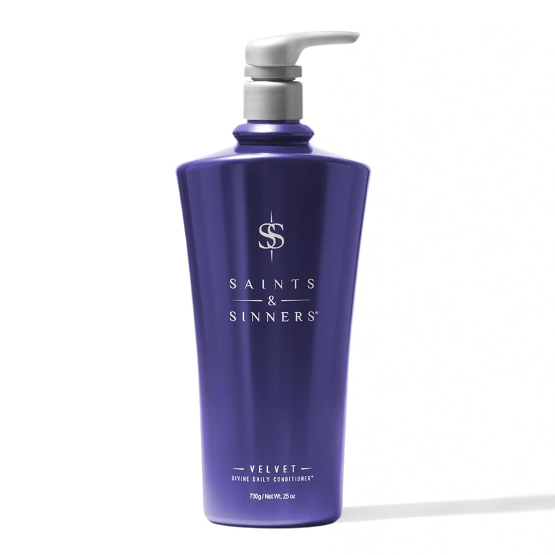 Saints & Sinners Velvet Divine Daily Conditioner for Dry Moisture Starved Thermally Environmentally Damaged Colored Treated Hair - Repair Strengthen Detangle Eliminate Frizz Infinity Warehouse