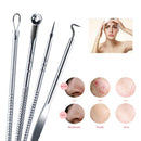 NIUTA Blackhead Remover Comedone Extractor Acne Needle Nose Facial Cleaning Tool Kit, Silver, 1 Count (Pack of 4) NIUTA