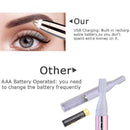 Rechargeable Eyebrow Hair Remover Painless-Precision Eyebrow Trimmer Eyebrow Razor Tool For Face Lips Nose Facial Hair Removal for Men Women Reazeal Reazeal