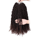 6 Packs Bomb Twist Crochet Hair 14 Inch Spring Twist Crochet Braids Pre-looped Mini Passion Twist Braiding Hair Senegalese Spring Twist Nubian Twist Kinky Curly Synthetic Hair Extensions (T33
